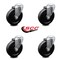 Service Caster 5 Inch Soft Rubber Wheel Swivel Bolt Hole Caster Set SCC-BH20S514-SRS-4 - alternate 4